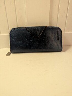 Borgasets Blue genuine leather wallet
